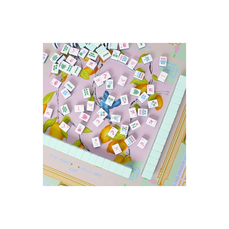 Jongyance Green American Learning Mahjong Mat (33”x33”), Anti-Slip, Mahjong Mat