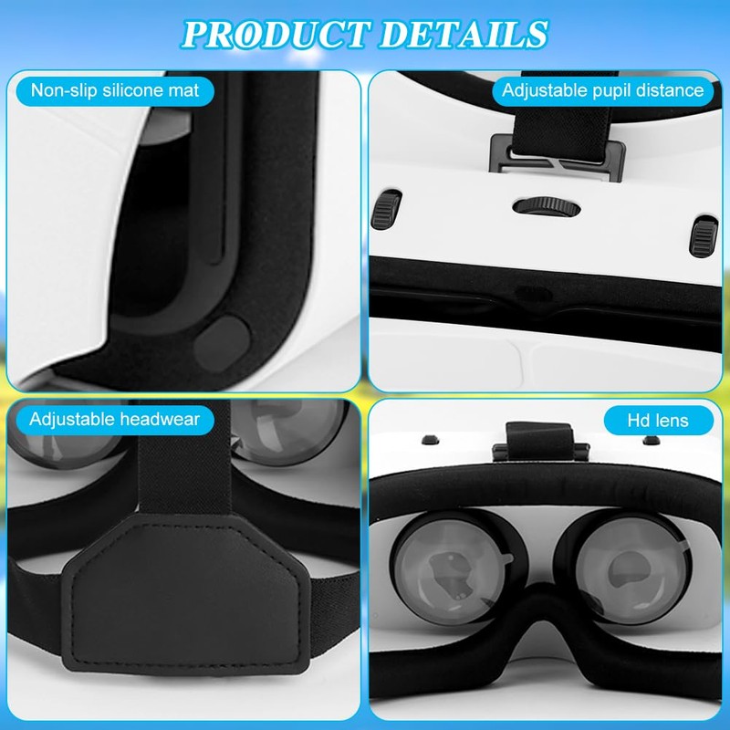 Virtual Reality Goggles, 3D VR Glasses Adjustable VR Virtual Reality