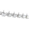 PRESDE 6-Light Crystal Bathroom Lights Fixtures Chrom Modern Wall Lighting