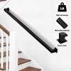 Stair Railing Indoor - Handrails for Stairs, 5ft Black Metal