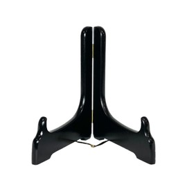 Wanizo Wooden Dish Stand, Open and Close Type, Kishu No. 3, Black, For Plates with Diameter of 3.9 - 5.5 inches (10 - 14 cm), Frame Stand, Picture Plate, Wall Clock, Picture, Book Stand, Furniture,