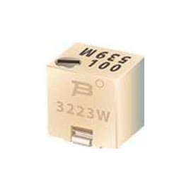 3223W-1-104E, Res Cermet Trimmer 100K Ohm 20% 0.125W(1/8W) 11(Elec) Turns (3.9 X 3.52 X 4.16mm) J-Hook SMD T/R (25 Items)