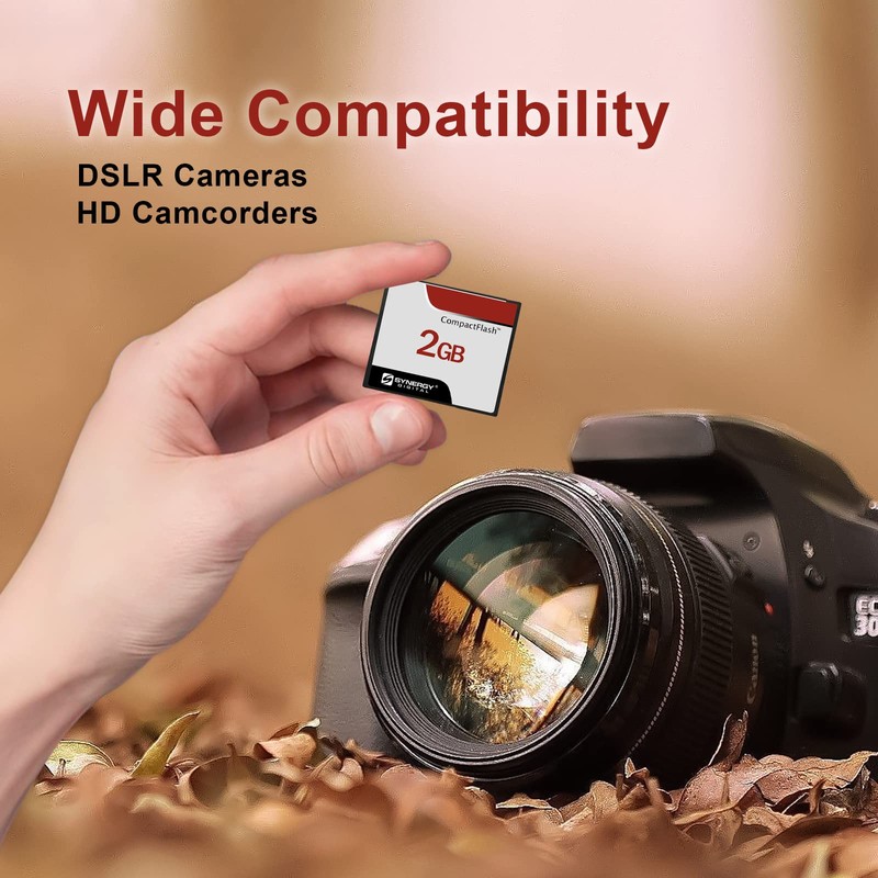Synergy Digital 2GB Compact Flash Memory Cards, Compatible with Canon