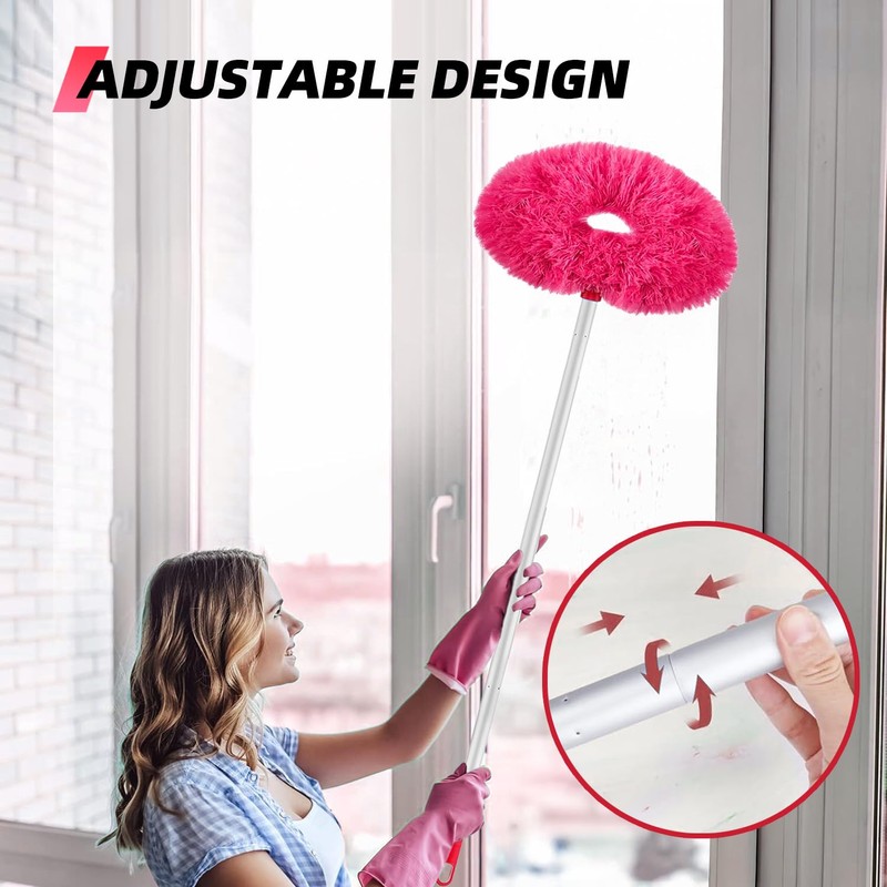 DRQ Ceiling Fan Cleaner Duster, 2 Pack Reusable Microfiber Duster