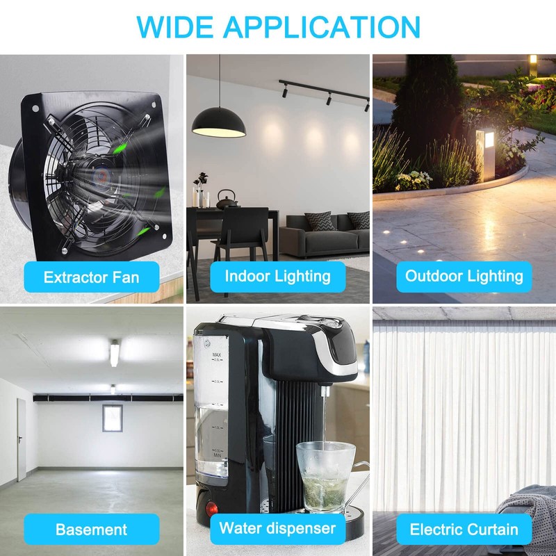 NineLeaf 5Pack Mini Wireless Light Switch and Receiver Kit, Wireless