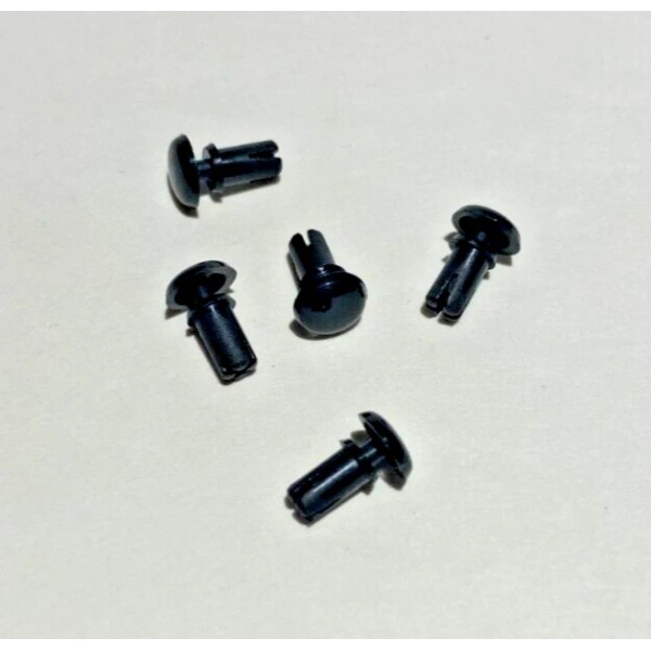 5x NOS Nylon Plastic Push Snap Clip Rivets | Fits