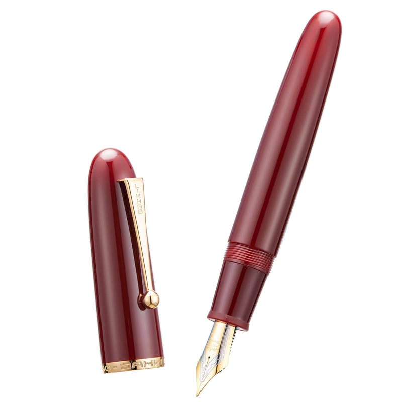 Jinhao 9019 Fountain Pen, Dadao Series #8 Medium Nib, Red