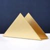 Servilletero de Acero Inoxidable Dorado, Servilletero Triangular de Acero Inoxidable,