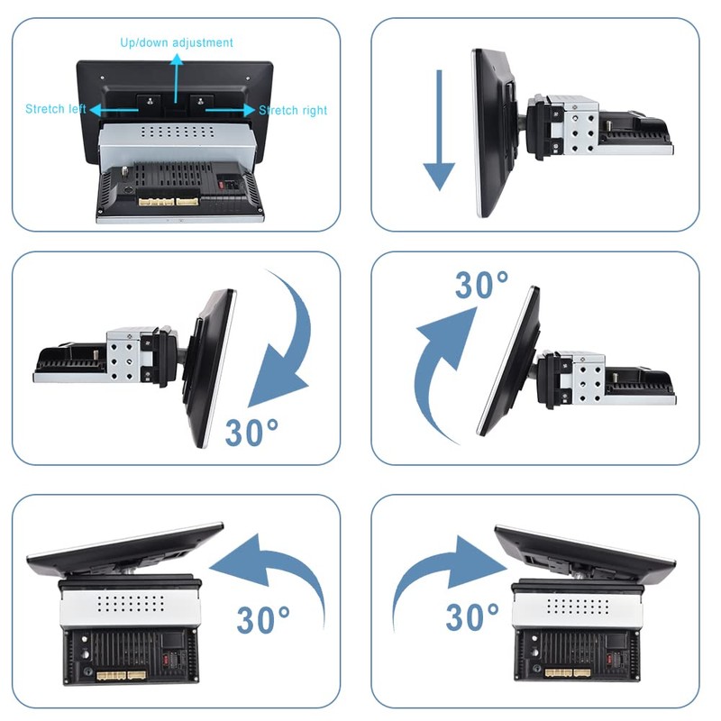 CAMECHO Android 13 Single Din Car Stereo with Navi, 10.1
