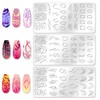 beinkmake 3Pcs Irregular Geometric Frames Nail Stamping Plate Minimalist Line