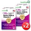 High-Concentration Max Biotin 5000 Vitamin C Brewer's Yeast 2 Bottles