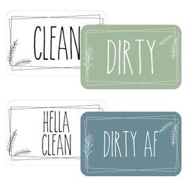 2pcs Clean Dirty Dishwasher Magnet, Dishwasher Magnet Clean Dirty Sign, Suitable for Cleaning and Dirt Reminder Signs, Stylish Kitchen Decoration
