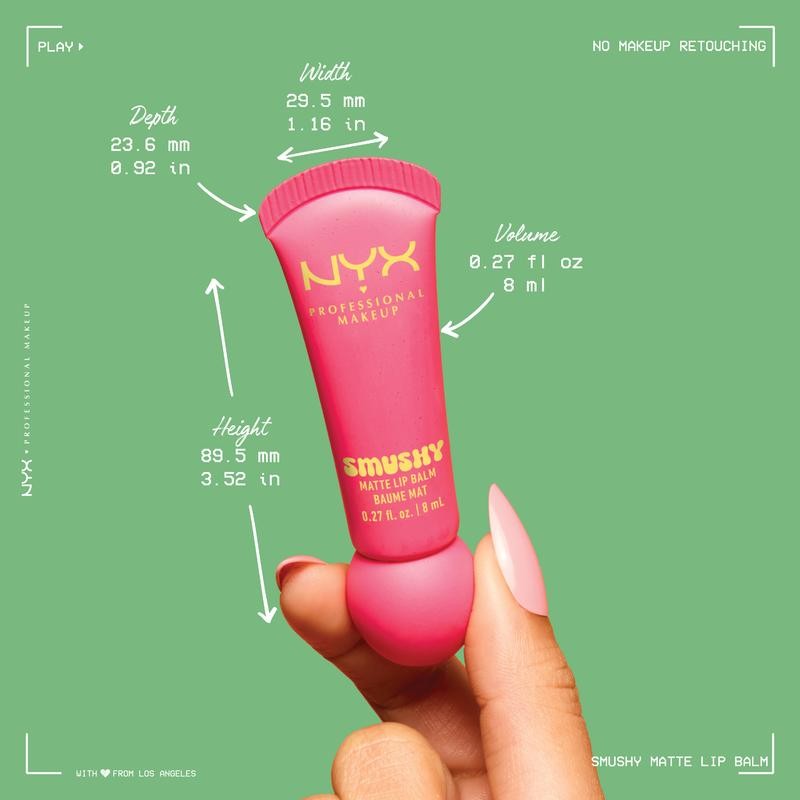 Smushy Matte Lip Balm, Soft-Matte Hydrating Tinted Lip Balm, NYX