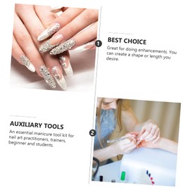 LALAFINA 1set Stylish Nail Art Forms Manicure Extension Tool Curved Stickers for Gel and Nails for and Salon Use