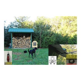 COLIBROX 150 Feet Heavy Duty Cable Aerial Dog Trolley Run Overhead or Clothes Line Wire