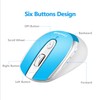 LeadsaiL Quiet Wireless Mouse 2.4 GHz 1600 DPI Optical Tracking,
