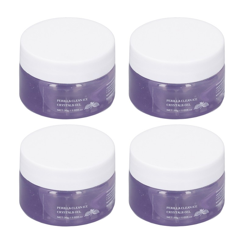 4Pcs Face Clean Gel Perilla Facial Skin Care Cleansing Hydrating