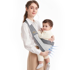 Tragetuch Baby, Mumgaroo Babytrage Neugeborene ab Geburt, On the Go Multifunktionale, Atmungsaktives Netzstil, für Babys von 0 bis 36 Monaten, Kleinkinder bis 15kg, für Sommer