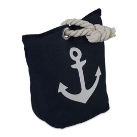 Relaxdays Door Stop Anchor Decorative Door Holder Sand Filling Floor Buffer Freestanding H x W x D: 28 x 18 x 9 cm Blue
