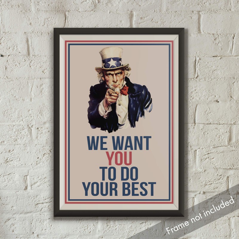 JSC JSC376 Uncle Sam We Want You Classroom Poster |