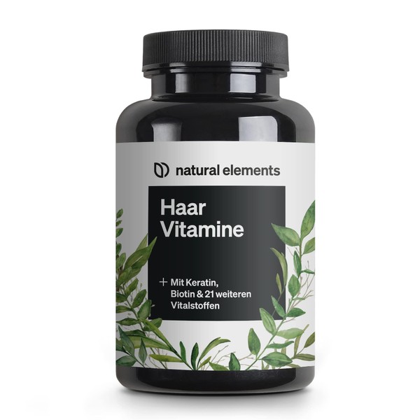 Hair Vitamins - 180 Capsules - Premium: High Dose with Keratin, Biotin, Selenium, Zinc, Millet Extract, Bioactive B Vitamins and More - Laboratory Tested