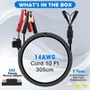 SCCKE 10FT 14AWG Battery Alligator Crocodile Clip to 2 SAE