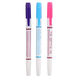 Laundry Pen Boil-Proof, Trick Marker Sewing, Water Erasable Pen, Fabric Water Erasable Pen, Trick Marker Self-Erasing Fabric Pens Red/Blue/Purple for Sewing Fabrics