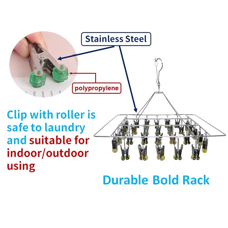CHERRY GLOBAL Quick Release Round Stainless Steel Laundry Drying Rack