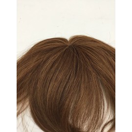 LUXHAIR Sherri Shepherd Wigs | Blended Clip-on Bangs | Auburn Highlights