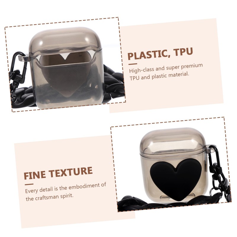 TEHAUX Fashion Earphone Cover with Chain TPU Protective Case for