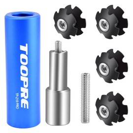 JIANWEI Bike Bicycle Fork Star Nut Setting Tool, Bicycle Fork Star Nut Setting Installer with 4 Bike Star Nut & 2 Spare Special Screws, Foundation Star Nut Setter for 1-1/8" Fork Tubes(Blue)