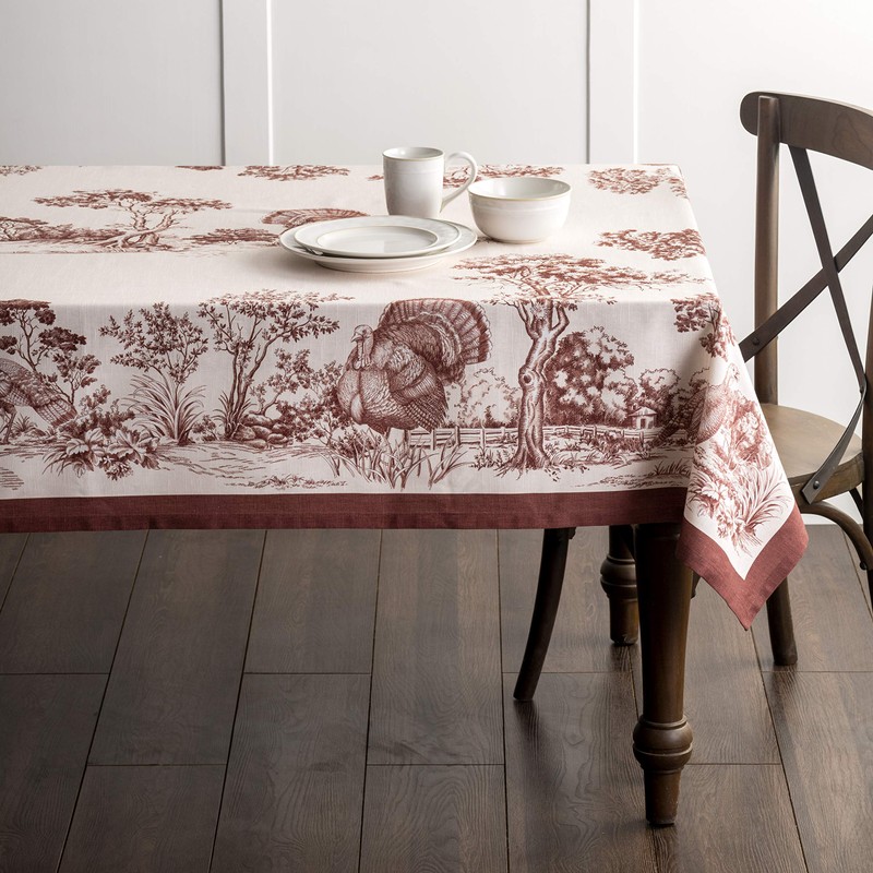 Maison d' Hermine Holy Jouy - Brown 100% Cotton Tablecloth
