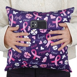 Oplnysw Hysterectomy Pillow, c Section Pillow Abdominal Pillow Post Surgery Recovery Gifts for Women with Pocket for Ice/Hot Packs After Hysterectomy c-Section Abdominal Surgery-Ribbon