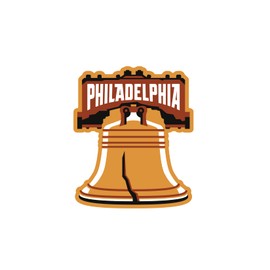 Vagabond Heart Philadelphia Sticker - Weatherproof Vinyl Liberty Bell Souvenir - Pennsylvania Decal