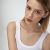 OUTANG Apr Birthstone Compass Necklace for Women 925 Sterling Silver