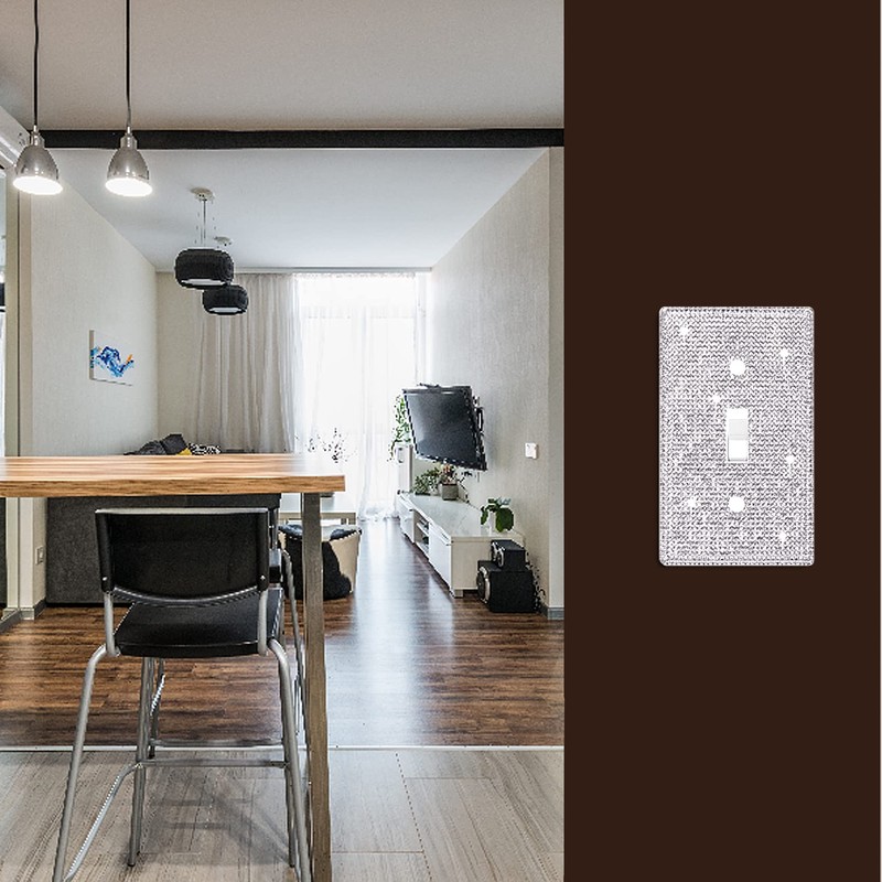Dengduoduo Wall Plates Light Switch Cover Decorative Outlet Covers, Shiny