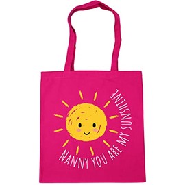 Hippowarehouse nanny you are my sunshine Tote Shopping Gym Beach Bag 42cm x38cm, 10 litres