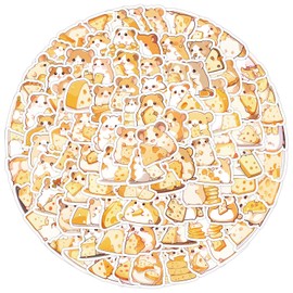 Hamster Stickers 100 Pack Laptop Stickers,Cute Animal Vinyl Waterproof Stickers for Water Bottles Skateboard Scrapbook Bike Computer,Phone,-Graffiti Stickers Pack for Teens Girls Kids