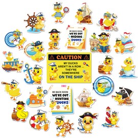 26 Pcs Duck Cruise Door Decorations Magnetic - Fun Themed Cruise Ship Door Magnetic, Reusable Entrance Decor for Birthday Parties, Carnival Kitchen Fridge Garage