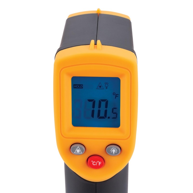 Performance Tool W89722 Non-Contact Digital Laser Infrared Thermometer, Orange and
