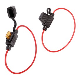 YUNPINGCAR Mini Blade Fuse Holder 18 Gauge Waterproof Pigtail Inline Fuse Holder with 5A ATM Fuses Pack of 2