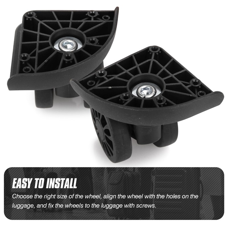 Volein V206-B 1 Pair Suitcase Replacement Wheels Robust Luggage Wheels