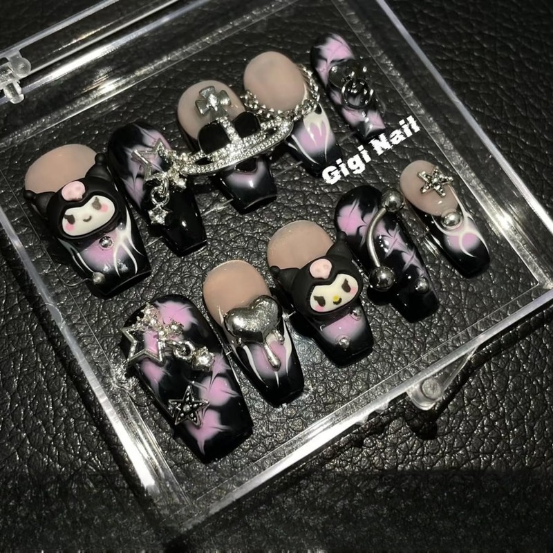 Gulenvailo 70個 かわいいネイルアートチャーム デコパーツ ネイルパーツ スライム ネイルチャーム 漫画の釘 かわいくファッション 3D