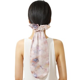LilySilk Silk Hat for Sleeping Silk Scrunchies 2-in-1 100% Silk Hair Bobbles for Long Hair with Elastic Adjustable, Watercolour