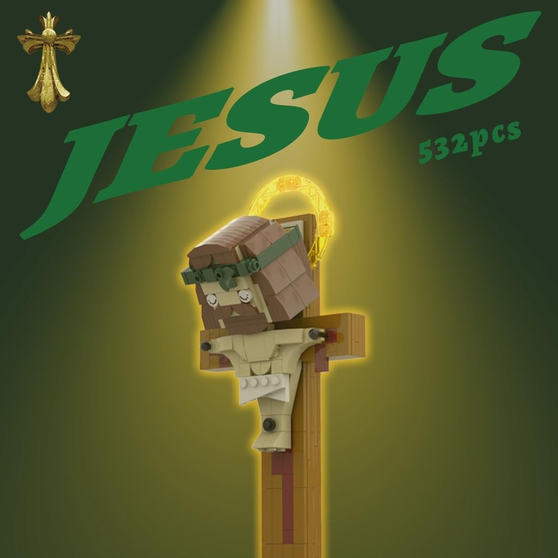 HONLANCH Jesus Cross Building Blocks Set,532PCS Jesus Crucifixion Building Block