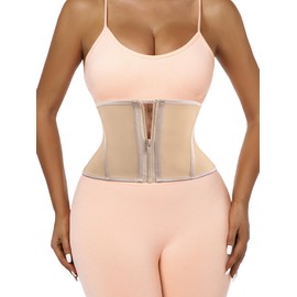 Atbuty Short Torso Waist Trainer for Women Petite Latex Underbust Waist Cincher Corset Sport Girdle