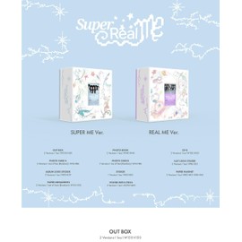 DREAMUS ILLIT SUPER REAL ME 1st Mini Album CD+Poster with lyrics on pack+Photobook+Photocard A+Photocard B+Sticker+Paper magnet+Paper ornaments+Tracking Sealed (REAL ME Version)