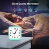 AMIR Analog Alarm Clock, Silent Non Ticking Small Clock, Travel