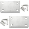 heyous 10pcs Stainless Steel Straight Support Shelf Bracket Flat Corner