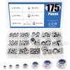 TA-VIGOR 175Pcs Nylon Hex Lock Nuts Assortment Kit, M3 M4